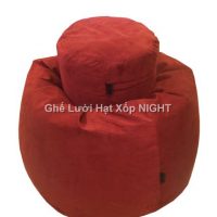 Gối lười hạt xốp hình giọt nước màu đỏ đô GL153 (Chất liệu Microsuite) Size M