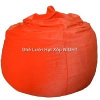 Gối lười hạt xốp hình giọt nước màu Cam GL165 (Chất liệu Nhung lạnh hàn quốc) Size M