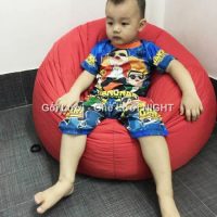 Gối lười hạt xốp hình giọt nước màu Đỏ Đô GL121 (Chất liệu Kate Phi mát lạnh) SizeM